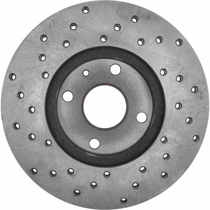 StopTech Sport Cross Drilled Brake Rotor; Front Left