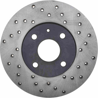 StopTech Sport Cross Drilled Brake Rotor; Front Left