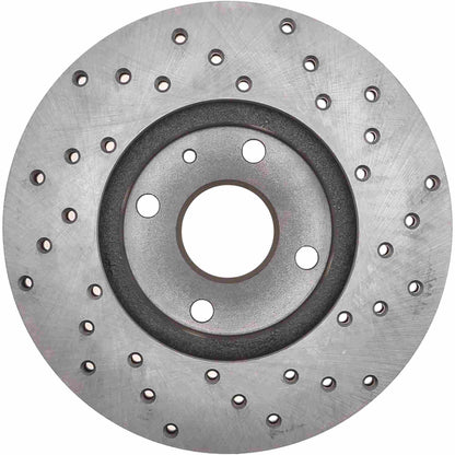 StopTech Sport Cross Drilled Brake Rotor; Front Right