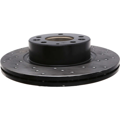 StopTech Sport Cross Drilled Brake Rotor; Front Left