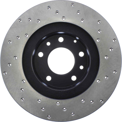 StopTech Sport Cross Drilled Brake Rotor; Front Right