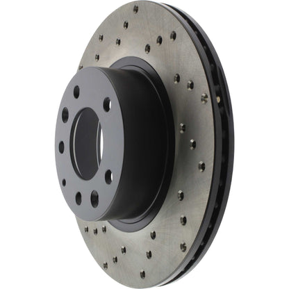 StopTech Sport Cross Drilled Brake Rotor; Front Right