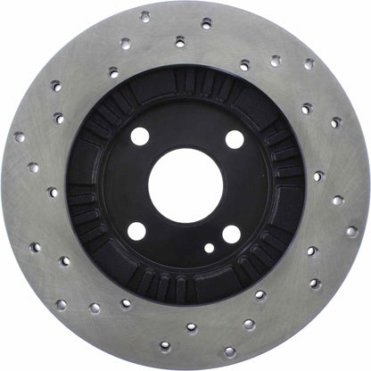 StopTech Sport Cross Drilled Brake Rotor; Front Left