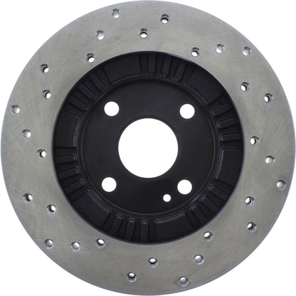 StopTech Sport Cross Drilled Brake Rotor; Front Left