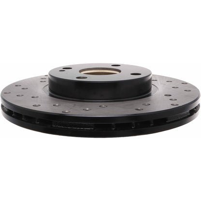 StopTech Sport Cross Drilled Brake Rotor; Front Right