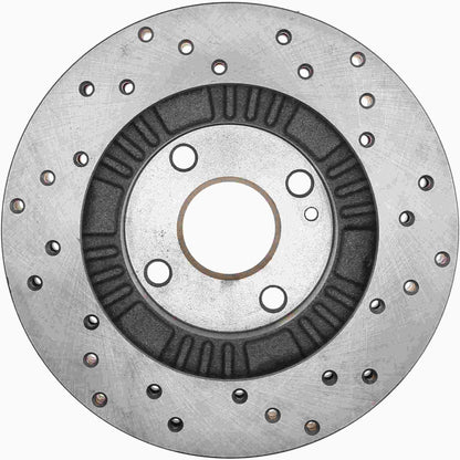 StopTech Sport Cross Drilled Brake Rotor; Front Right