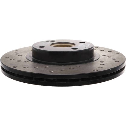 StopTech Sport Cryo Cross Drilled Brake Rotor; Front Left