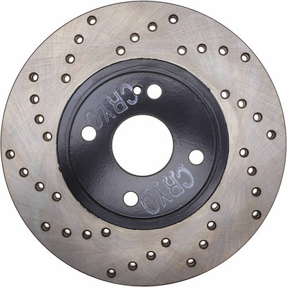 StopTech Sport Cryo Cross Drilled Brake Rotor; Front Left
