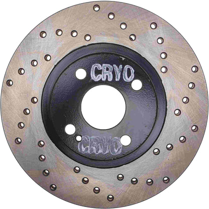 StopTech Sport Cryo Cross Drilled Brake Rotor; Front Right