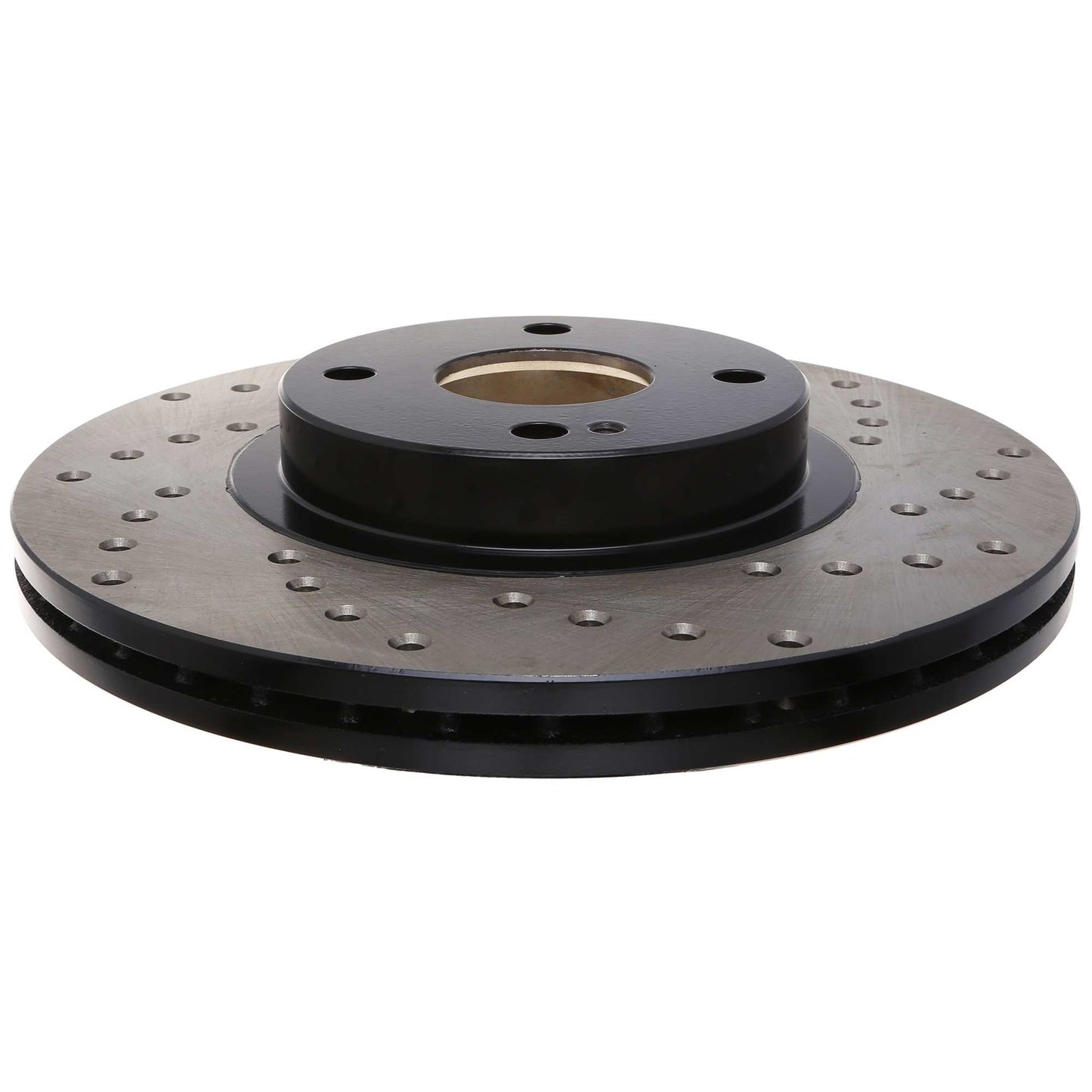 StopTech Sport Cross Drilled Brake Rotor; Front Left