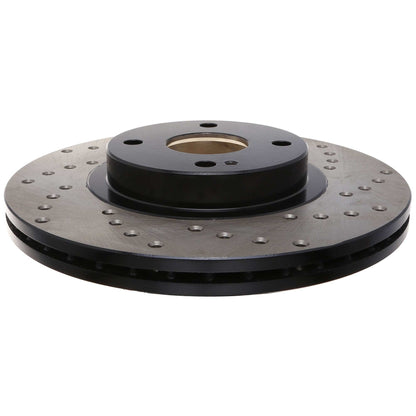 StopTech Sport Cross Drilled Brake Rotor; Front Left