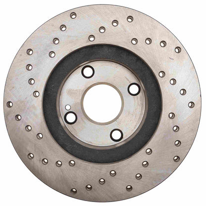 StopTech Sport Cross Drilled Brake Rotor; Front Left