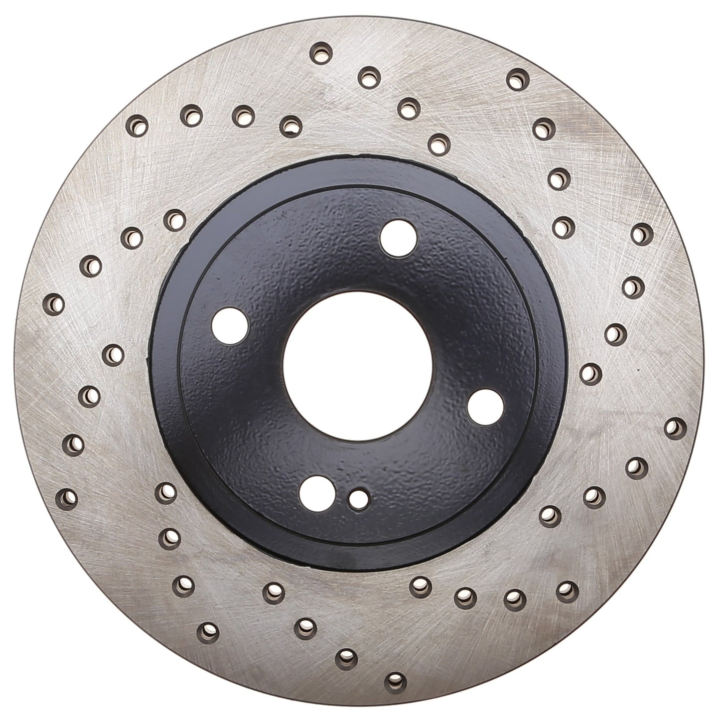 StopTech Sport Cross Drilled Brake Rotor; Front Left