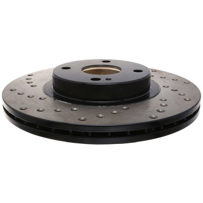 StopTech Sport Cross Drilled Brake Rotor; Front Right