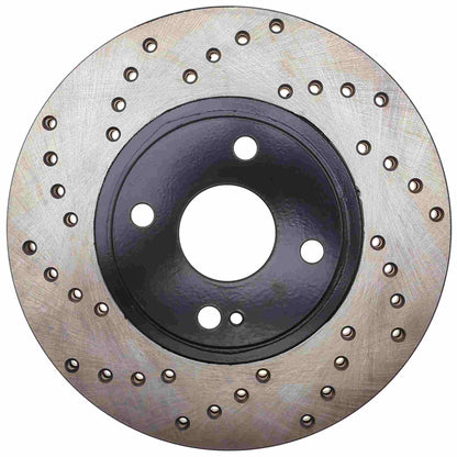 StopTech Sport Cross Drilled Brake Rotor; Front Right
