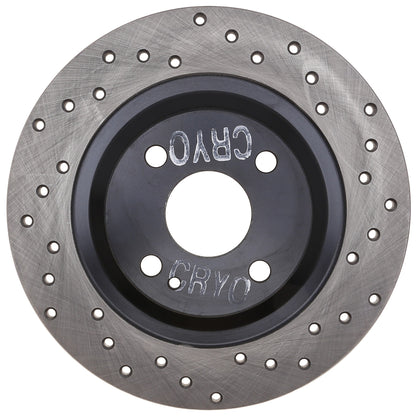 StopTech Sport Cryo Cross Drilled Brake Rotor; Rear Left