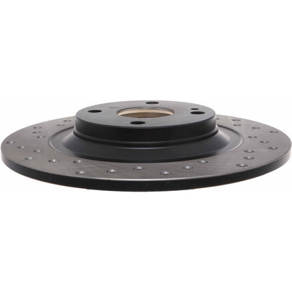 StopTech Sport Cross Drilled Brake Rotor; Rear Right