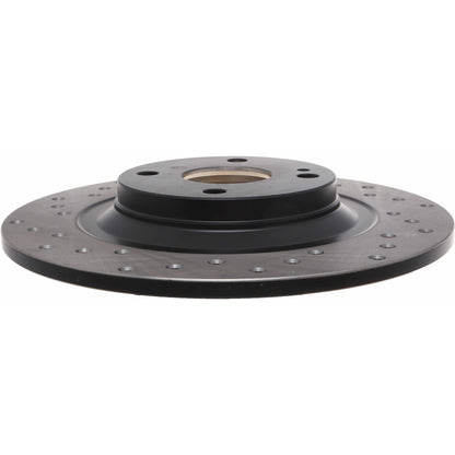 StopTech Sport Cross Drilled Brake Rotor; Rear Right
