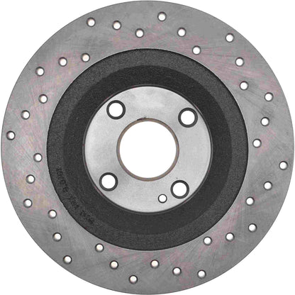 StopTech Sport Cross Drilled Brake Rotor; Rear Right