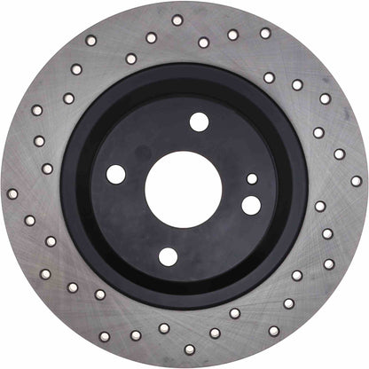 StopTech Sport Cross Drilled Brake Rotor; Rear Right