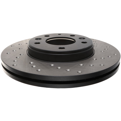 StopTech Sport Cryo Cross Drilled Brake Rotor; Front Left