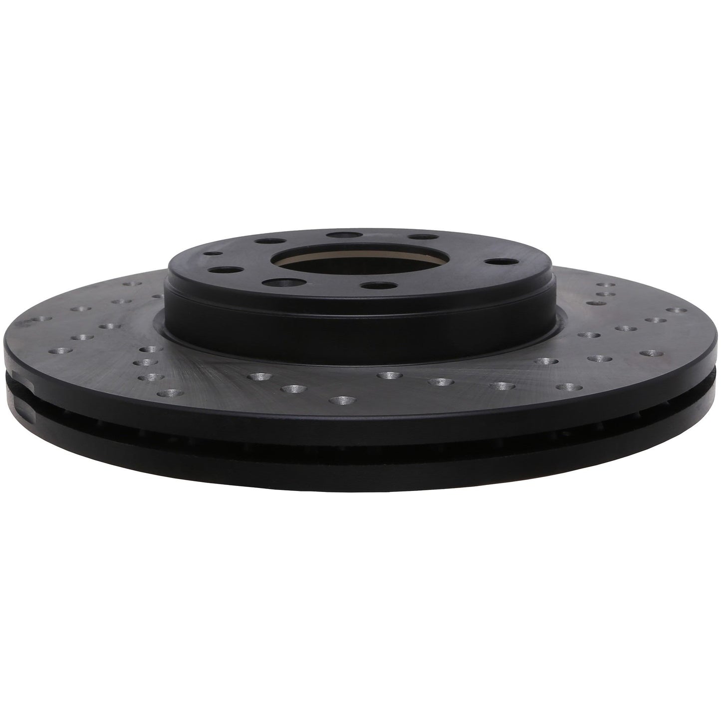 StopTech Sport Cross Drilled Brake Rotor; Front Left
