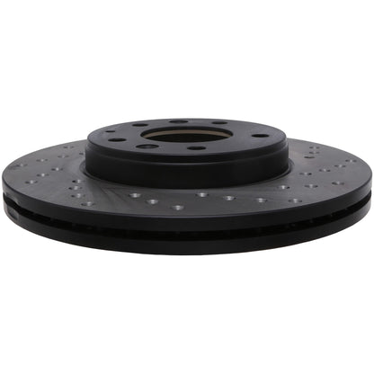 StopTech Sport Cross Drilled Brake Rotor; Front Left