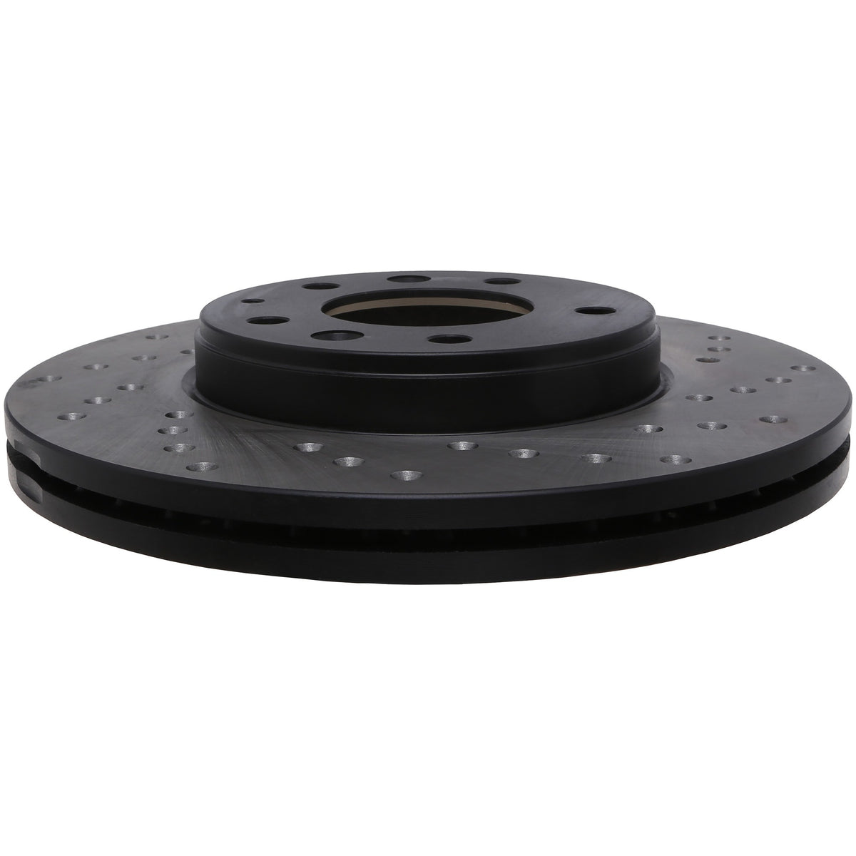 StopTech Sport Cross Drilled Brake Rotor; Front Left