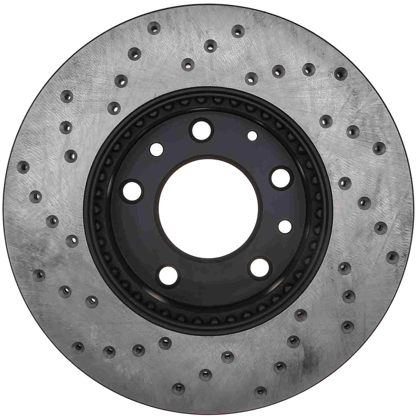 StopTech Sport Cross Drilled Brake Rotor; Front Left