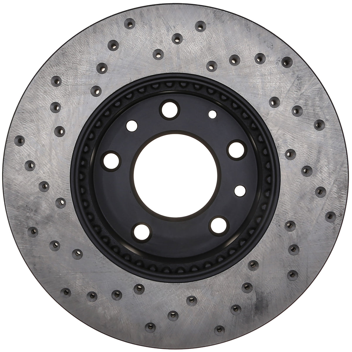 StopTech Sport Cross Drilled Brake Rotor; Front Left