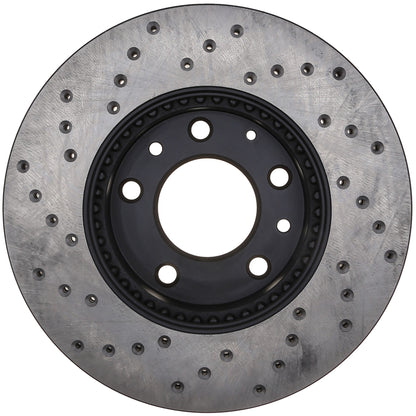 StopTech Sport Cross Drilled Brake Rotor; Front Left