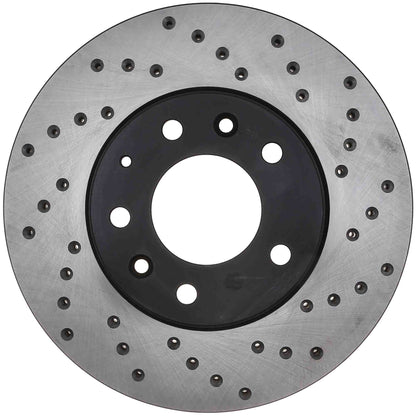 StopTech Sport Cross Drilled Brake Rotor; Front Left