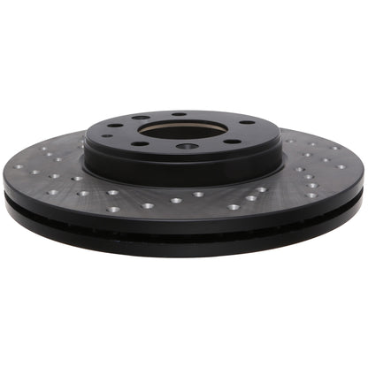 StopTech Sport Cross Drilled Brake Rotor; Front Right
