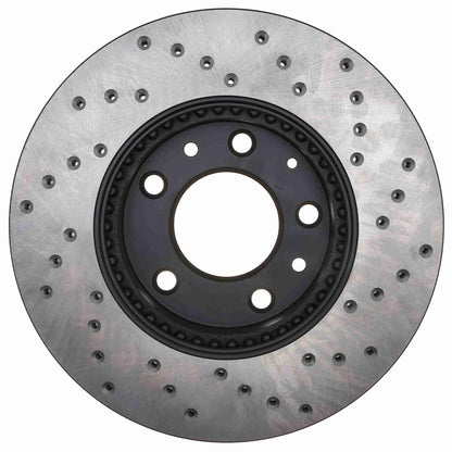 StopTech Sport Cross Drilled Brake Rotor; Front Right