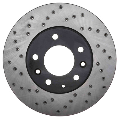 StopTech Sport Cross Drilled Brake Rotor; Front Right