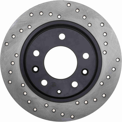 StopTech Sport Cross Drilled Brake Rotor; Rear Left