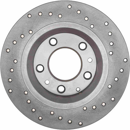 StopTech Sport Cross Drilled Brake Rotor; Rear Right