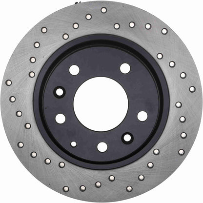 StopTech Sport Cross Drilled Brake Rotor; Rear Right