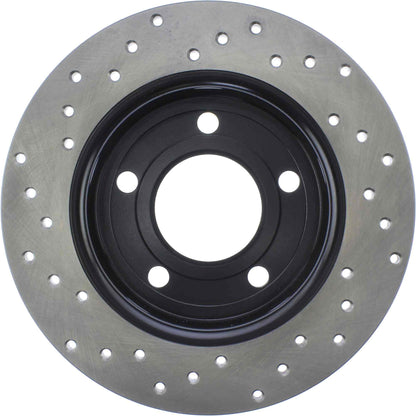 StopTech Sport Cross Drilled Brake Rotor; Rear Left