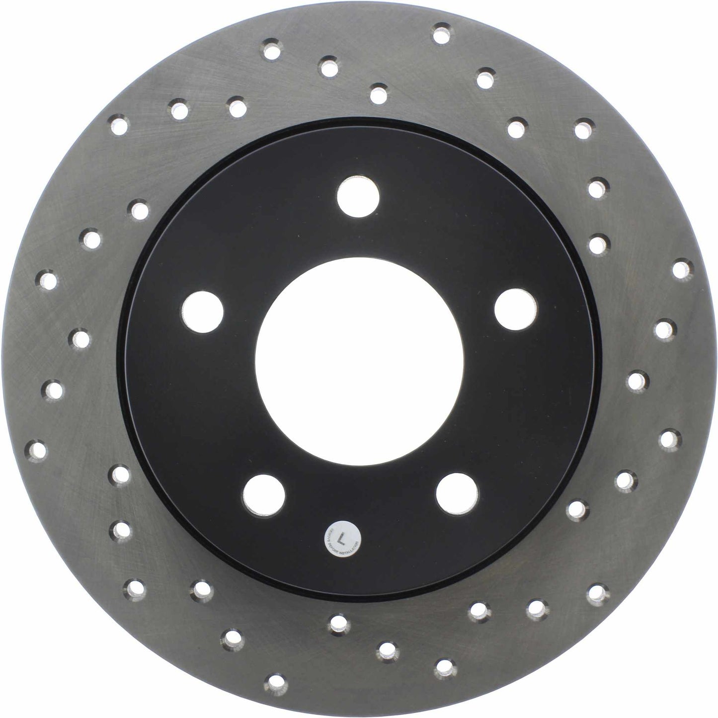 StopTech Sport Cross Drilled Brake Rotor; Rear Left