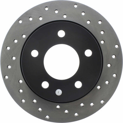StopTech Sport Cross Drilled Brake Rotor; Rear Left
