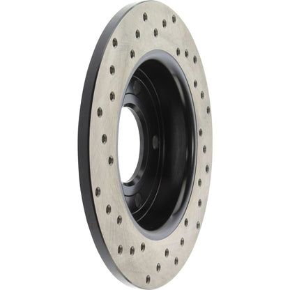 StopTech Sport Cross Drilled Brake Rotor; Rear Left