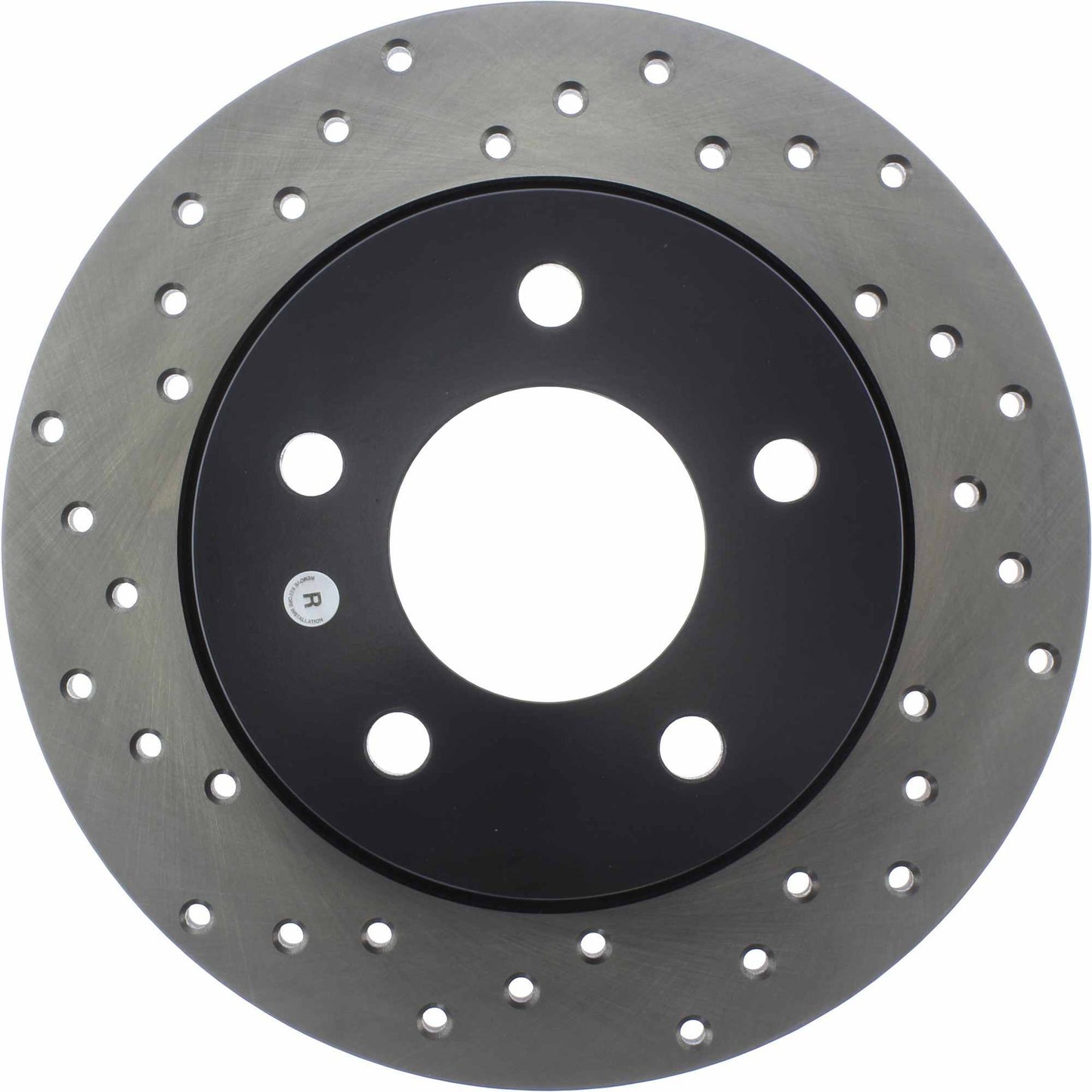 StopTech Sport Cross Drilled Brake Rotor; Rear Right