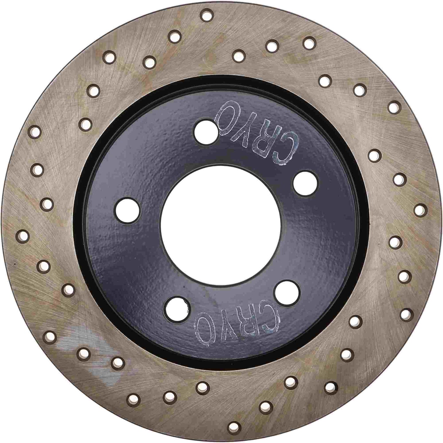 StopTech Sport Cryo Cross Drilled Brake Rotor; Rear Right