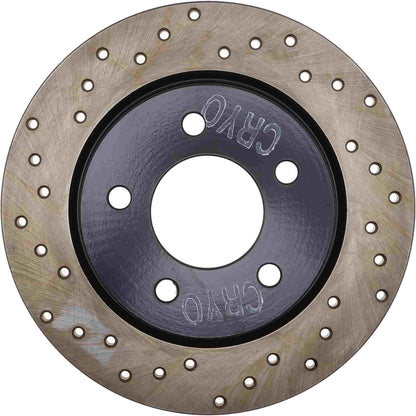 StopTech Sport Cryo Cross Drilled Brake Rotor; Rear Right
