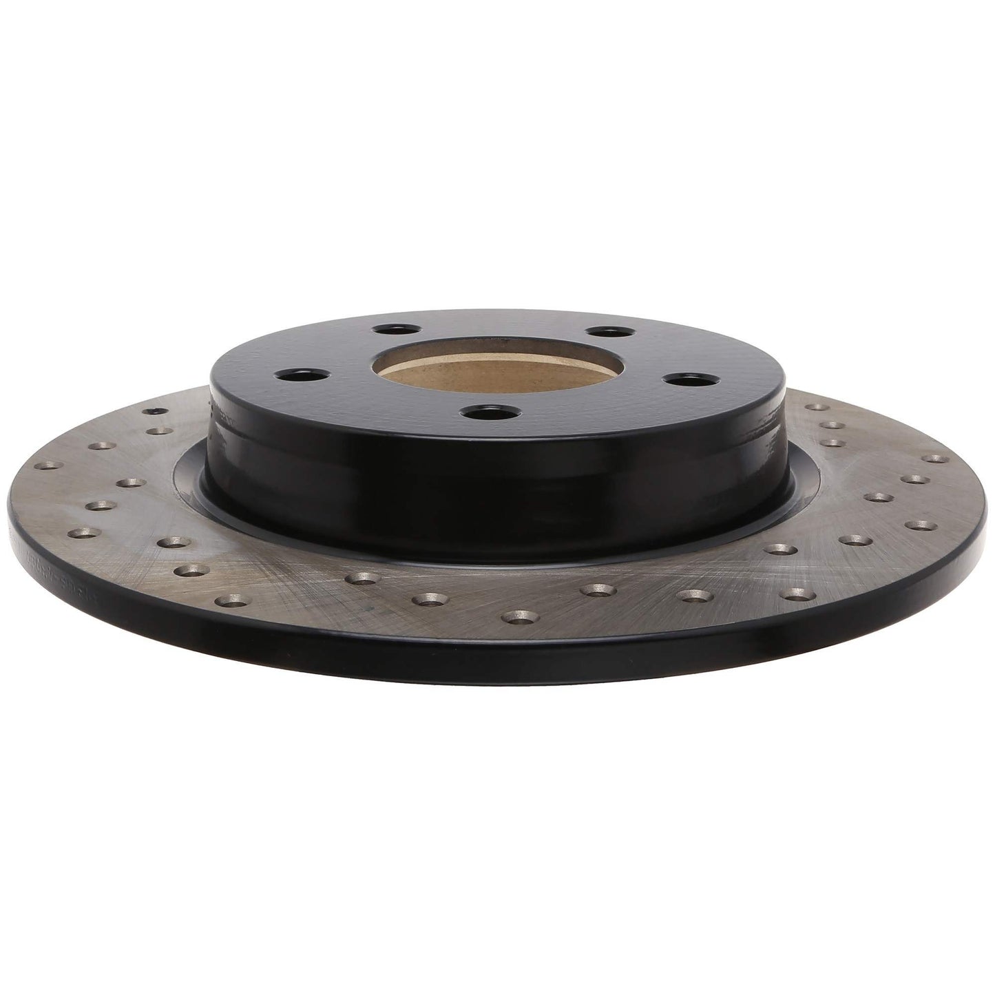 StopTech Sport Cross Drilled Brake Rotor; Rear Left