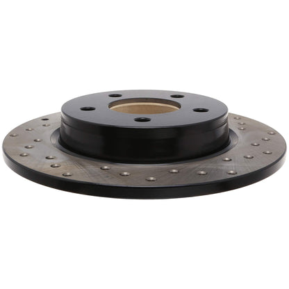 StopTech Sport Cross Drilled Brake Rotor; Rear Left
