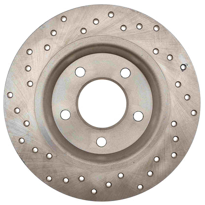 StopTech Sport Cross Drilled Brake Rotor; Rear Left