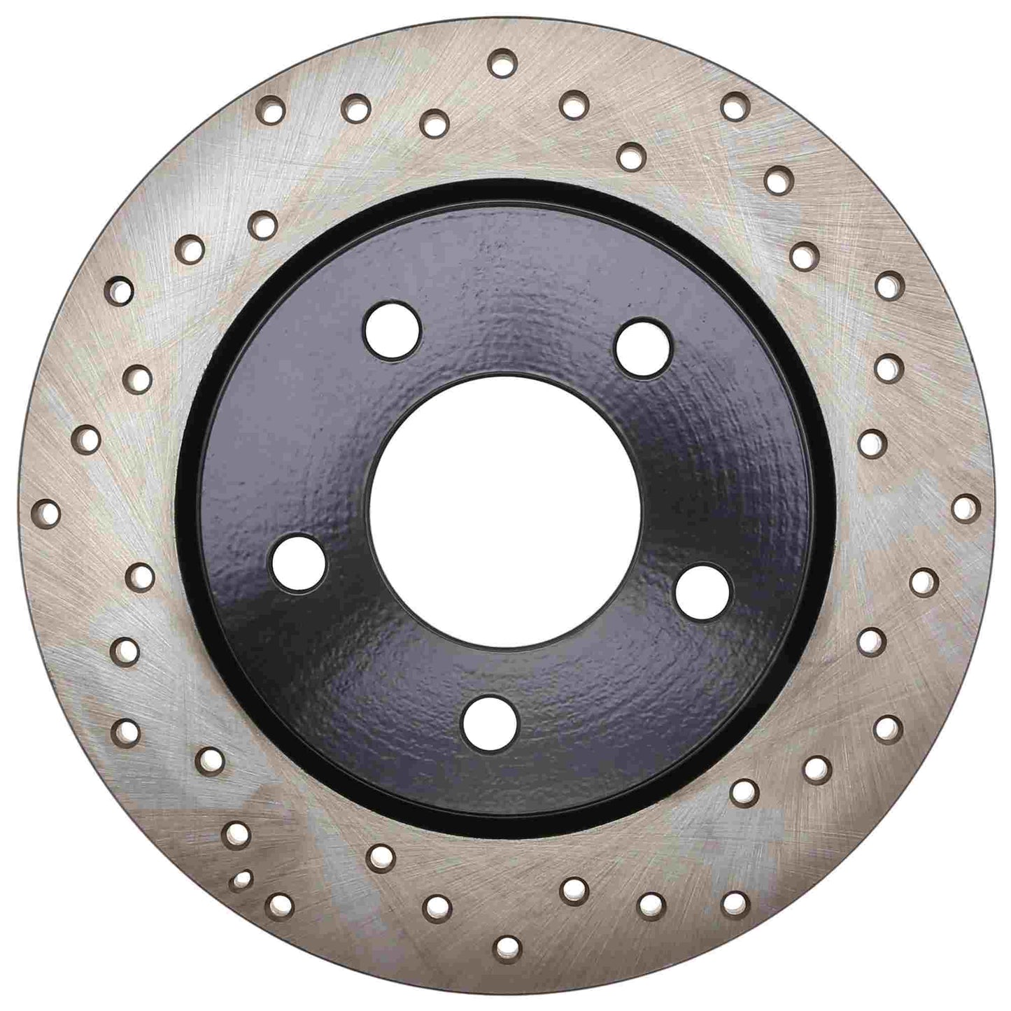 StopTech Sport Cross Drilled Brake Rotor; Rear Left