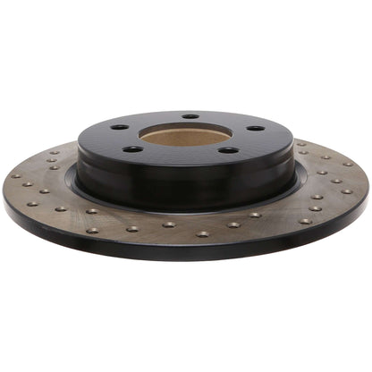 StopTech Sport Cross Drilled Brake Rotor; Rear Right